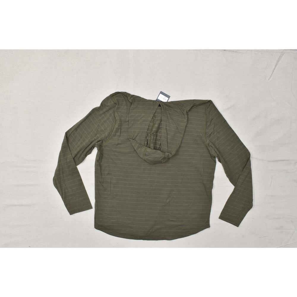 VRST Essential Hoodie Striped UV Protect Breathable Long Sleeve Green Size L NEW - Picture 2 of 8